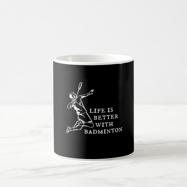 Badminton Player Gifts Coffee Mug (Center)