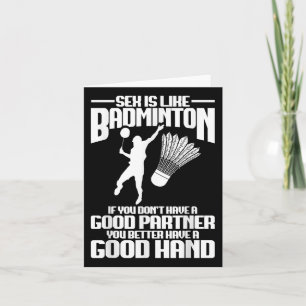 Badminton Player Good Hand Shuttle Player Badminto Card