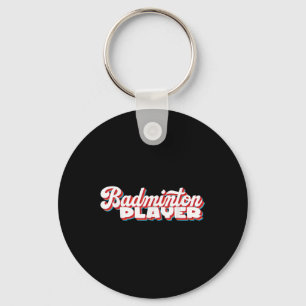 Badminton Player  Key Ring