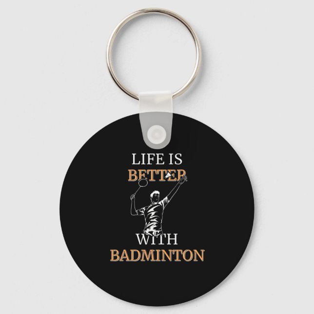Badminton Player Key Ring (Front)
