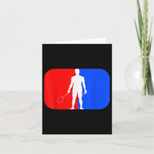 Badminton Player Kids Men Women Smash Birdie Card