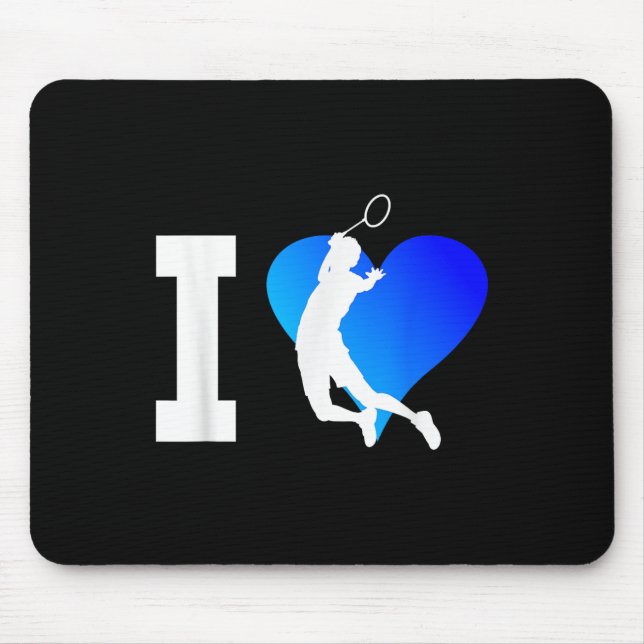 Badminton Player Mens Shuttle Squash Women  Mouse Pad (Front)