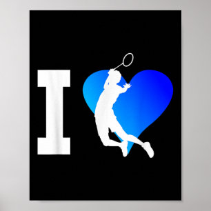 Badminton Player Mens Shuttle Squash Women  Poster