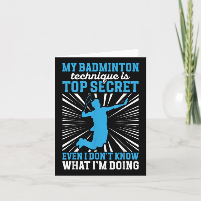 Badminton Player _ My Badminton Technique  Card (Front)