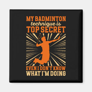 Badminton Player My Badminton Technique Magnet