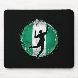 Badminton Player Nigeria Nigerian Flag Nigeria 1 Mouse Pad