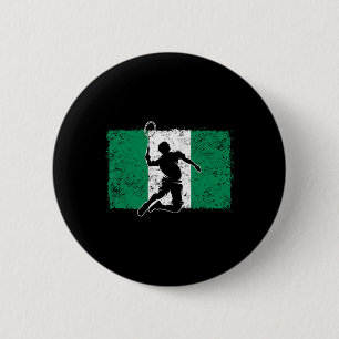 Badminton Player Nigeria Nigerian Flag Nigeria 6 Cm Round Badge