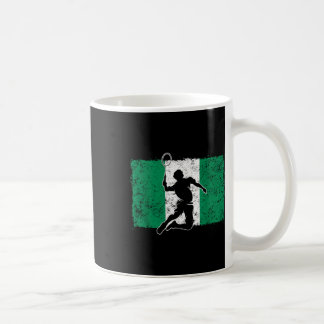 Badminton Player Nigeria Nigerian Flag Nigeria  Coffee Mug