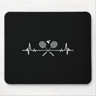 Badminton Player Players Coach Fans Boys Man Heart Mouse Pad
