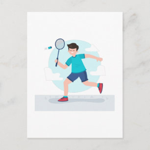 Badminton Player Postcard