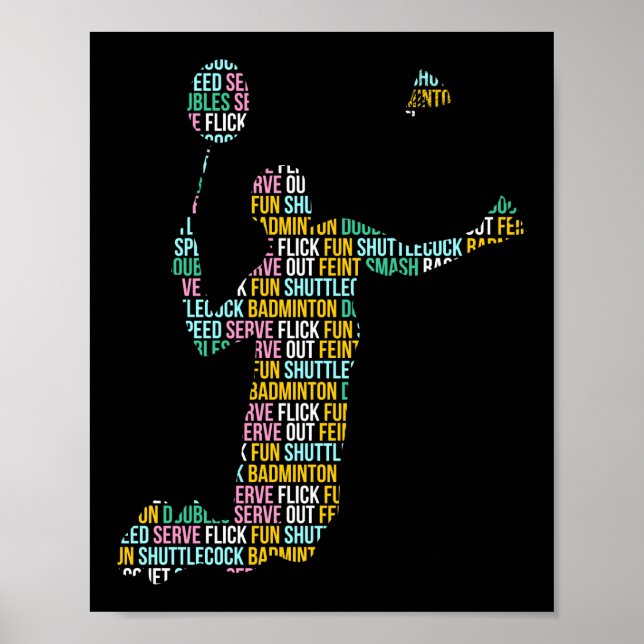 Badminton Player Poster (Front)