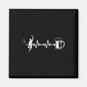 Badminton Player Racket - Heartbeat Ekg Badminton Magnet