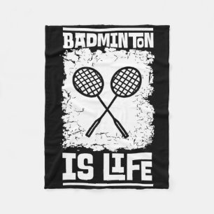 Badminton Player - Racket Shuttle Badminton Fleece Blanket