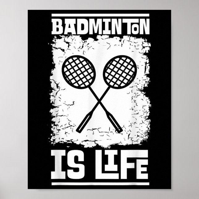 Badminton Player - Racket Shuttle Badminton  Poster (Front)