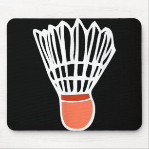 Badminton Player Racket Shuttle Illustration Sport Mouse Pad