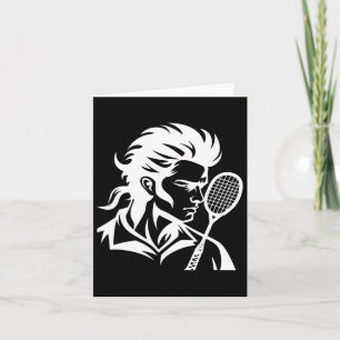 Badminton Player Racket Sports Shuttle  Card