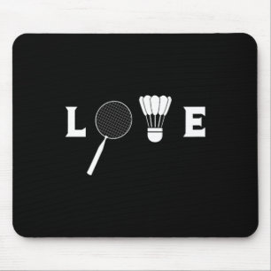 Badminton Player Racket Sports Shuttle Funny Badmi Mouse Pad