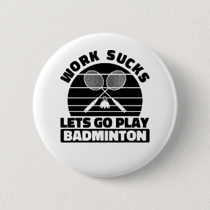 Badminton Player Racket - Team Court Racquet Shutt 6 Cm Round Badge