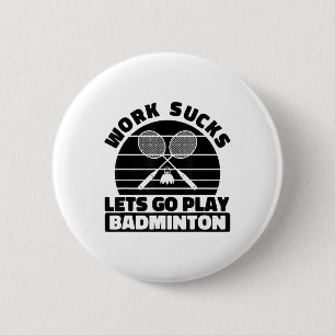 Badminton Player Racket - Team Court Racquet Shutt 6 Cm Round Badge