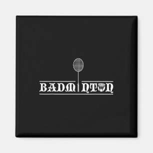 Badminton Player Real Men Team Shuttle Coach Badmi Magnet