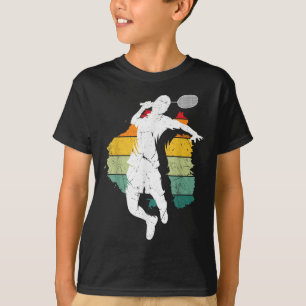 Badminton Player Retro Badminton Team Shuttle Play T-Shirt