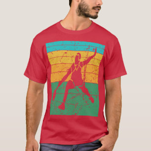 Badminton Player Retro Vintage T-Shirt
