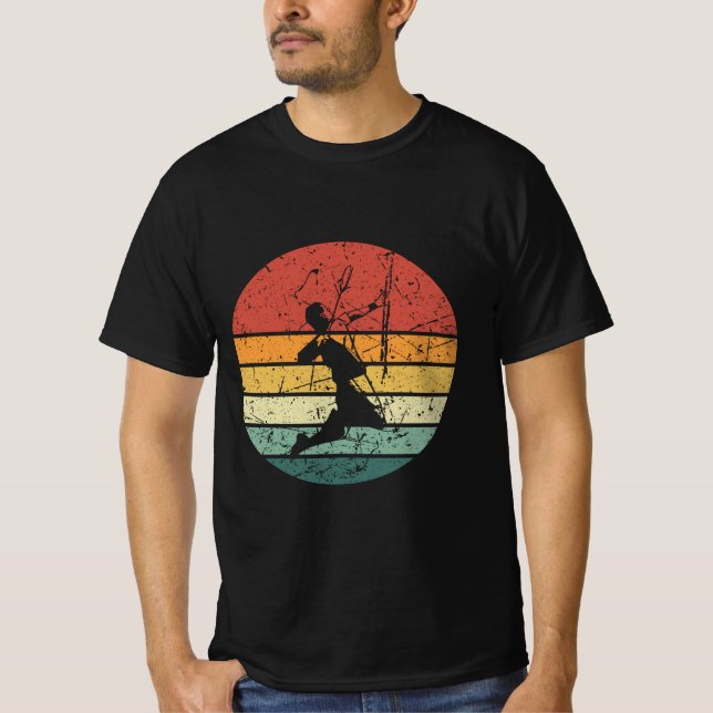 Badminton Player Retro Vintage T-Shirt (Front)