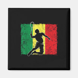 Badminton Player Senegalese Flag Senegal  Magnet