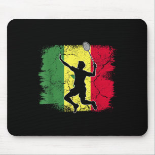Badminton Player Senegalese Flag Senegal Mouse Pad