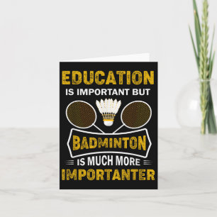 Badminton Player Shuttle Badminton Lover  Card