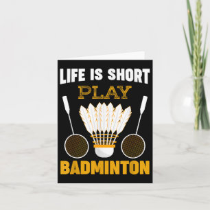 Badminton Player Shuttle Badminton Lover  Card