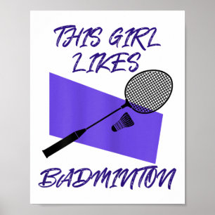 Badminton Player Shuttle Badminton Player  Poster