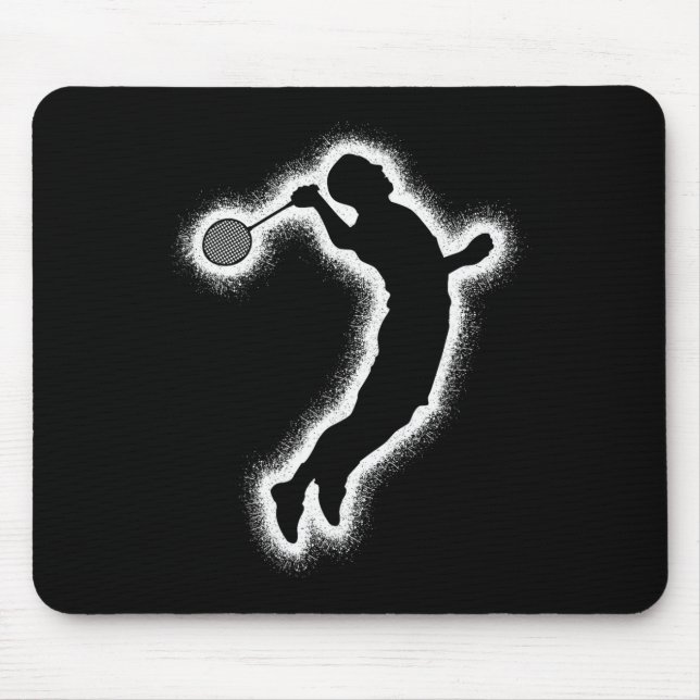 Badminton Player Shuttle Boys Badminton Men  Mouse Pad (Front)