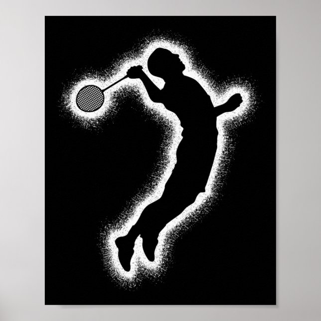 Badminton Player Shuttle Boys Badminton Men  Poster (Front)