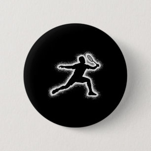 Badminton Player Shuttle Boys Kids Badminton Men  6 Cm Round Badge
