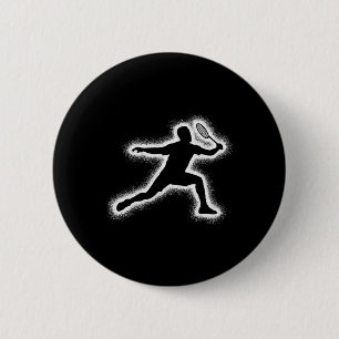 Badminton Player Shuttle Boys Kids Badminton Men 6 Cm Round Badge