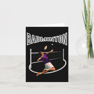 Badminton Player Shuttle Boys Men Youth Card