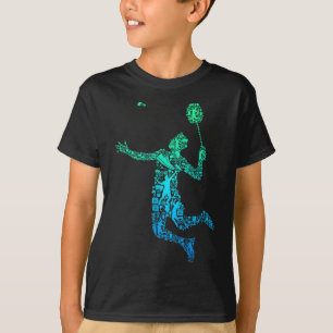Badminton Player Shuttle Boys Men Youth T-Shirt