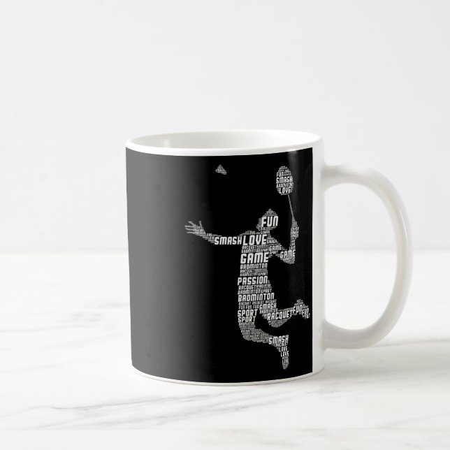 Badminton Player Shuttle Boys Youth Men 1  Coffee Mug (Right)