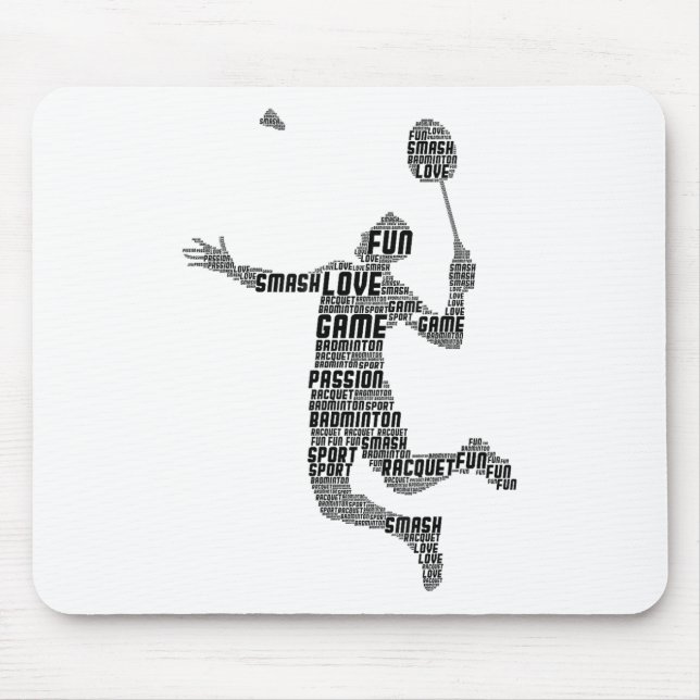 Badminton Player Shuttle Boys Youth Men  Mouse Pad (Front)
