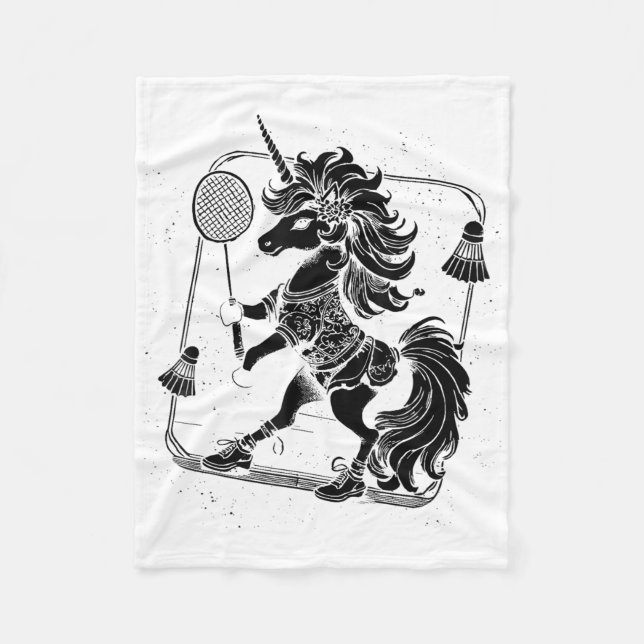Badminton Player Shuttle  Fleece Blanket (Front)