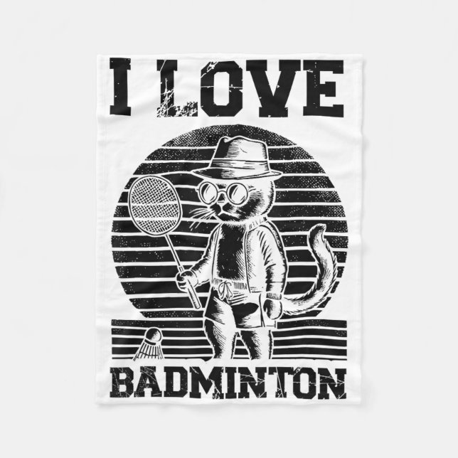 Badminton Player Shuttle  Fleece Blanket (Front)