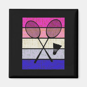 Badminton Player Shuttle Girls Kids Women Youth Magnet