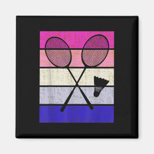 Badminton Player Shuttle Girls Kids Women Youth Magnet