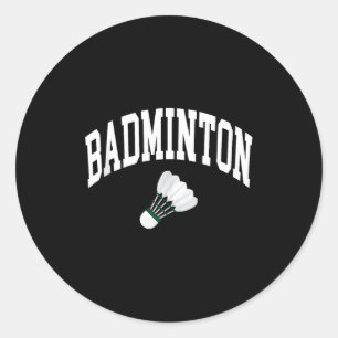 Badminton Player Shuttle Graphic Tank Top  Classic Round Sticker