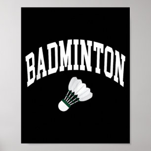 Badminton Player Shuttle Graphic Tank Top Poster