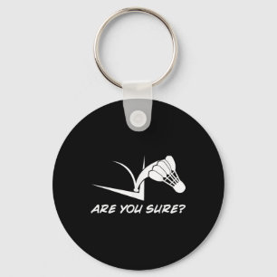 Badminton Player Shuttle  Key Ring