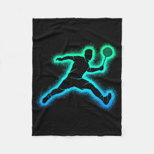 Badminton Player Shuttle Men Boys Badminton Kids Fleece Blanket