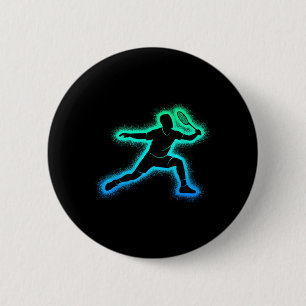Badminton Player Shuttle Men Kids Badminton Boys  6 Cm Round Badge