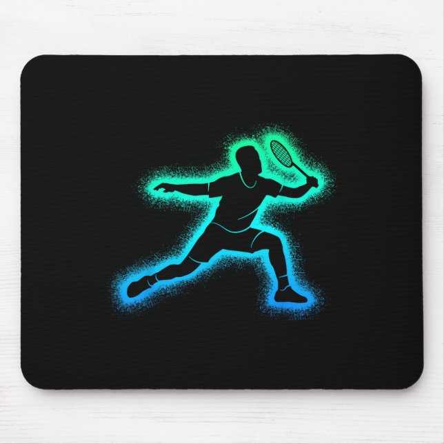Badminton Player Shuttle Men Kids Badminton Boys  Mouse Pad (Front)